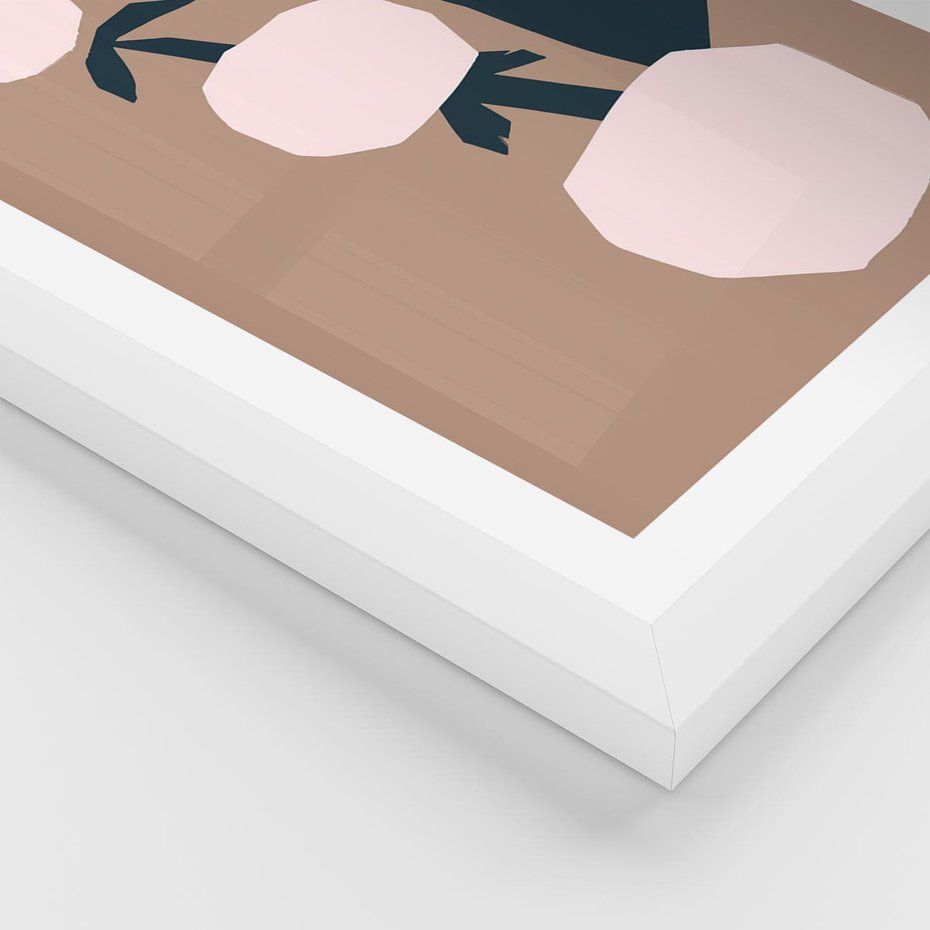 Plakat w ramie 50x70 - Harmonia Boho Ducha - abstrakcyjny obraz, plakat - rama biała