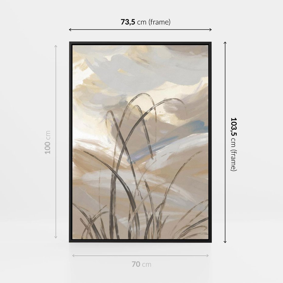 Obraz w ramie 70x100 - Nowoczesne Odbicia - akwarela, obraz - rama czarna