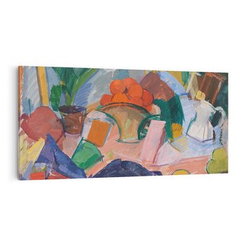 Obraz na płótnie 140x70 - "Martwa natura z pomarańczami w koszyku" Edvard Weie - Reprodukcja - reprodukcja, obraz na płótnie