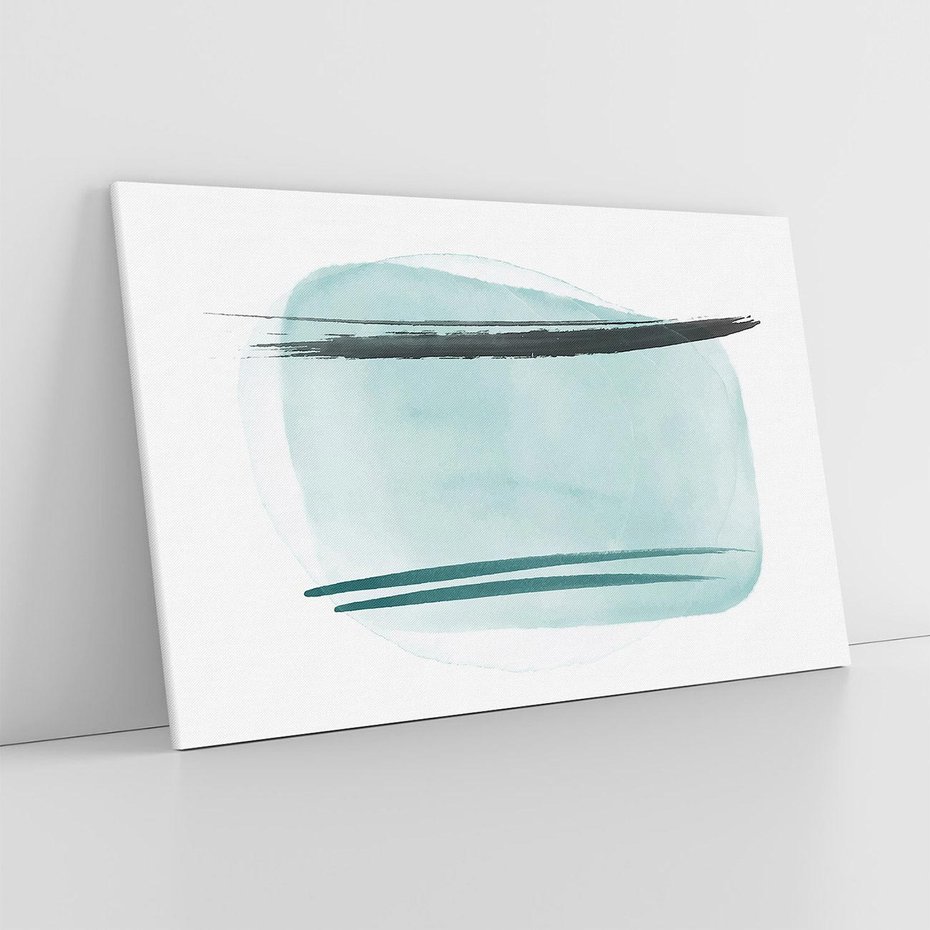 Obraz na płótnie 70x50 - Turkusowy Świat - minimlizm, abstrakcja
