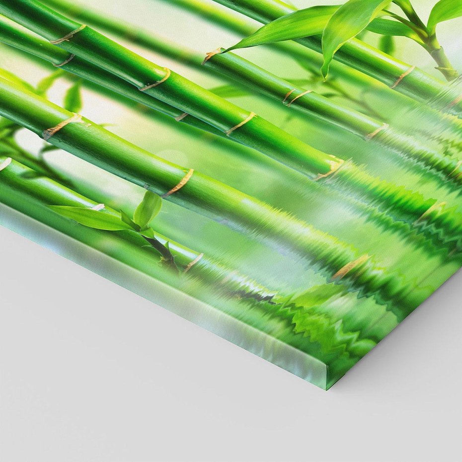 Obraz na płótnie 120x40 - Bambusowy relaks w SPA - bambus, SPA