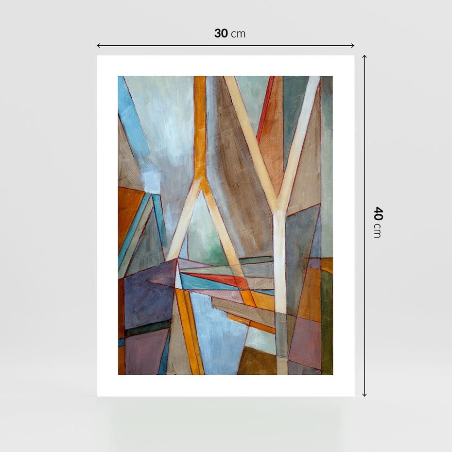 Plakat bez ramy 30x40 - Geometria abstrakcji - abstrakcja, geometria