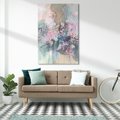 Obraz na płótnie 50x70 - Efemeryczne Kwitnienie Drzew - akwarela, rozmyte pastelowe tłó
