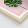 Plakat w ramie 30x40 - Egzotyczna Roślinność - liście, monstera - rama drewno