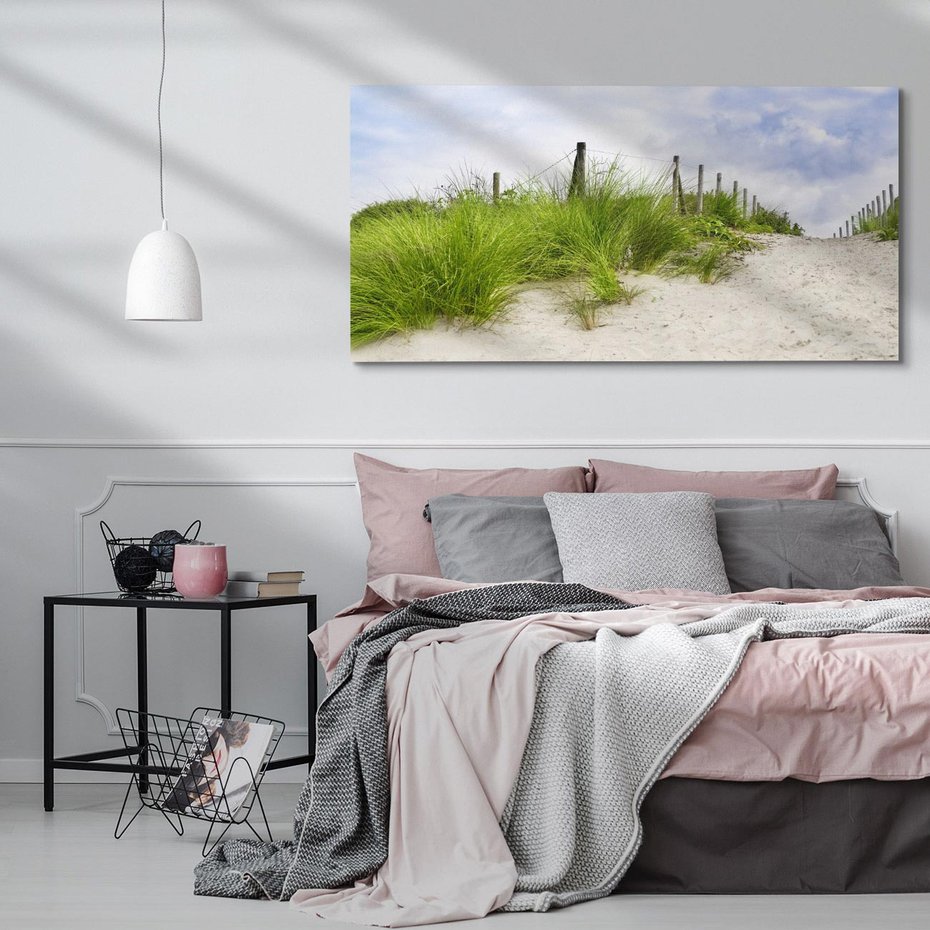 Obraz na płótnie 120x60 - Rajskie wydmy nad plażą - plaża, wydmy