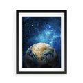 Plakat w ramie 40x50 - Kosmiczne Horyzonty - Ziemia, kosmos - rama czarna