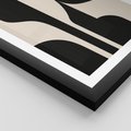 Plakat w ramie 40x50 - Abstrakcyjne Linie - boho plakat, rycina - rama czarna