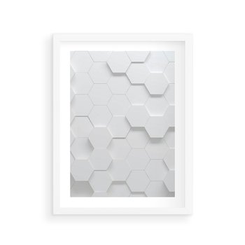 Plakat w ramie 30x40 - Intrygujący Wymiar - geometria, 3D - rama biała