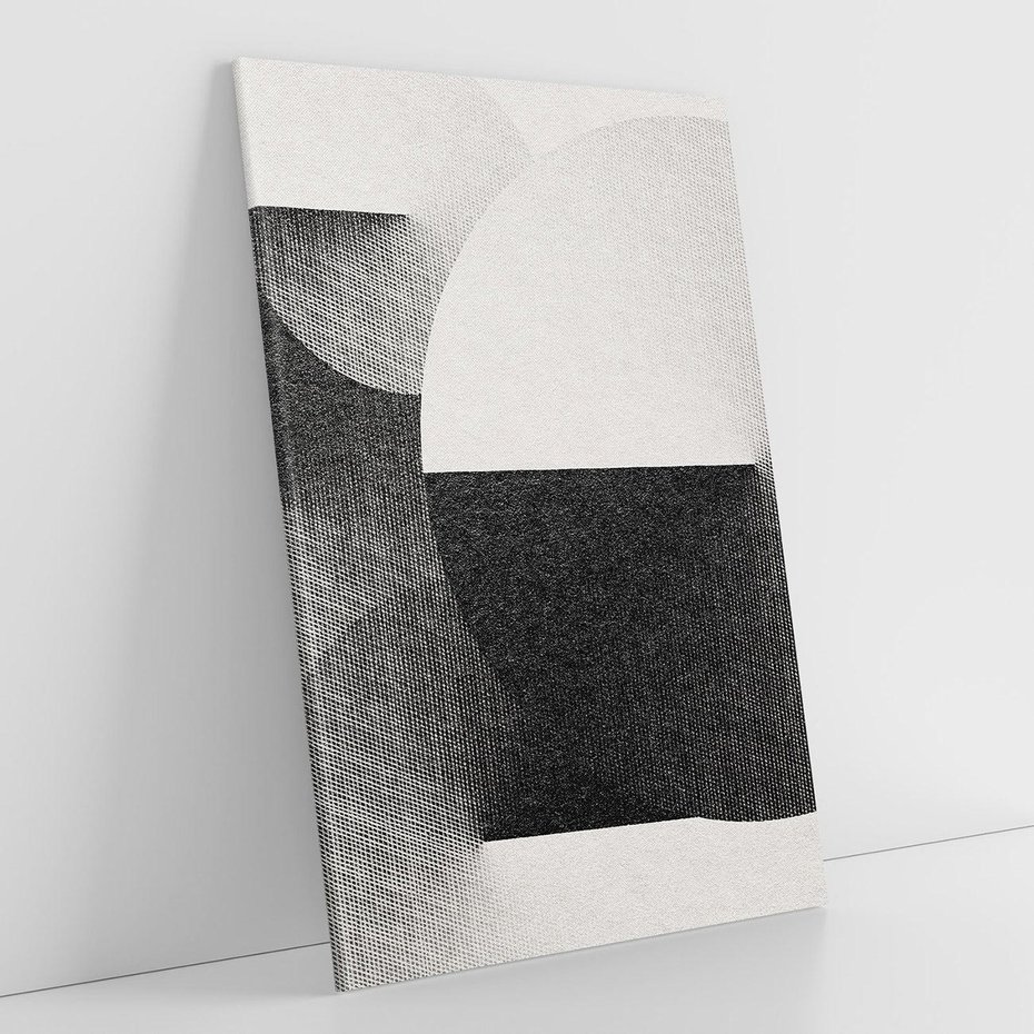 Obraz na płótnie 50x70 - Taniec Szarych Okręgów - graficzne, geometryczne kształty