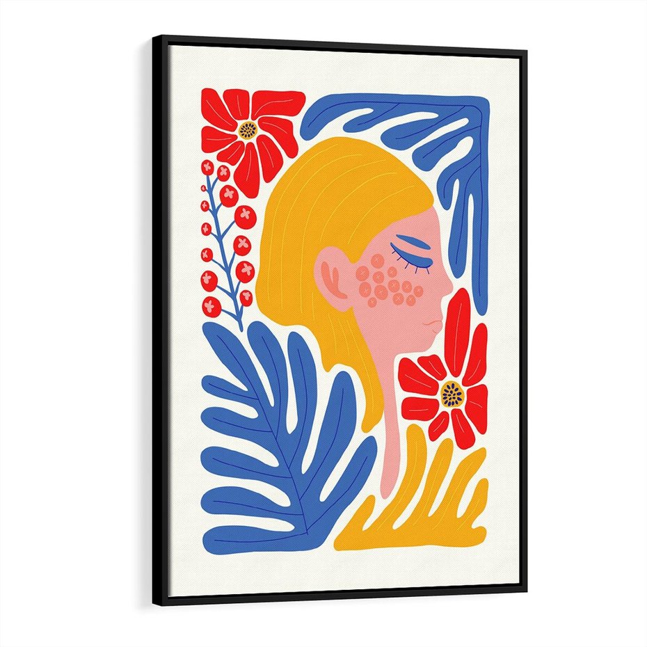 Obraz w ramie 50x70 - Kolorowe Rytmy - kobieca sztuka, abstrakcja - rama czarna