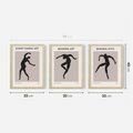 Zestaw obrazy w ramie 30x40 galeria - Nowoczesny, sztuka, art, postacie - rama drewno