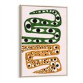Obraz w ramie 50x70 - Mroczne Wypaczenia - abstrakcyjny obraz, dziwne kształty - rama drewno