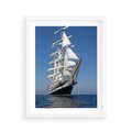 Plakat w ramie 40x50 - Podróż na Żaglowcu Przygody - żaglowiec, podróż - rama biała