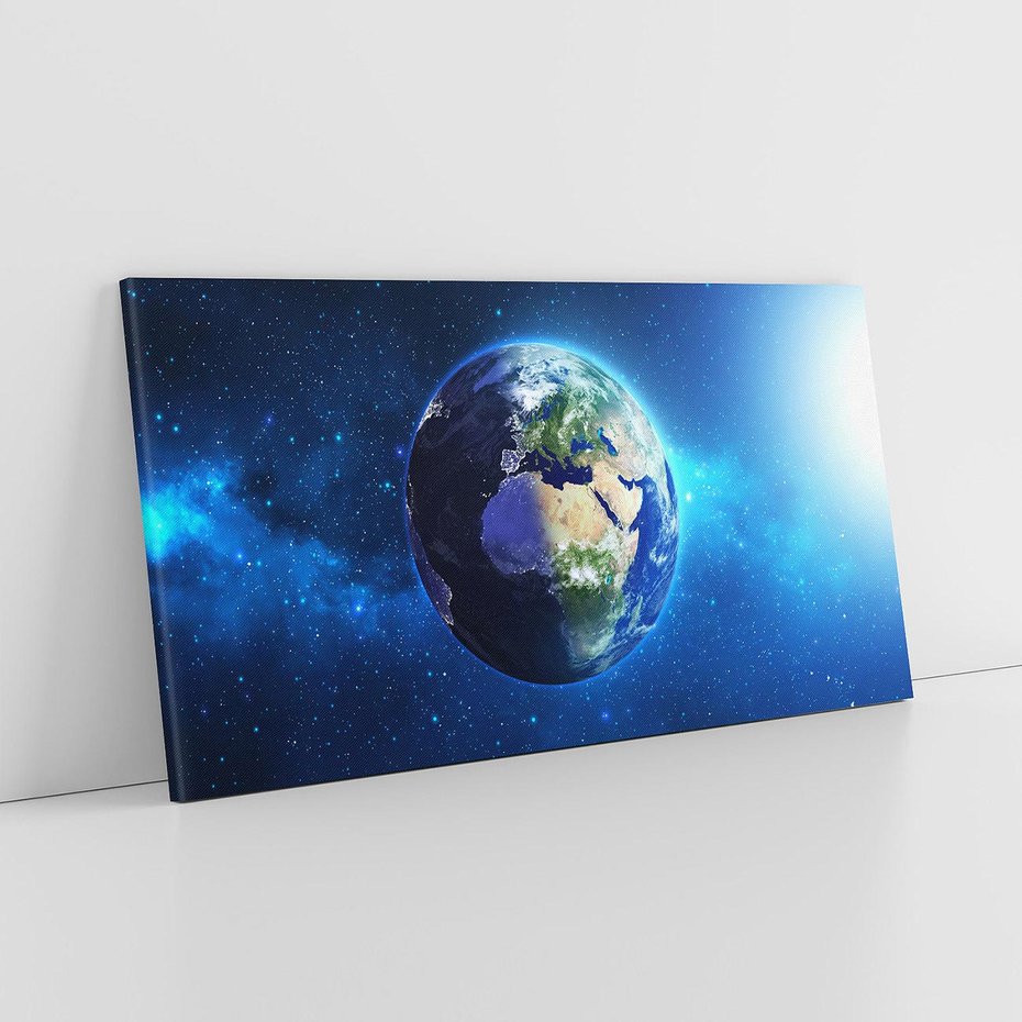 Obraz na płótnie 140x70 - Kosmiczna podróż: Ziemia jako planeta - kosmos, ziemia