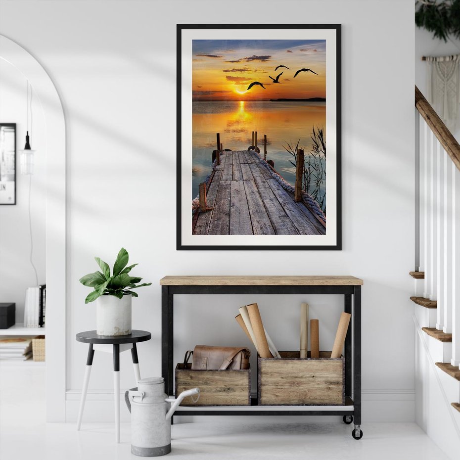 Plakat bez ramy 50x70 - Magia zachodu słońca - zachód, słońca