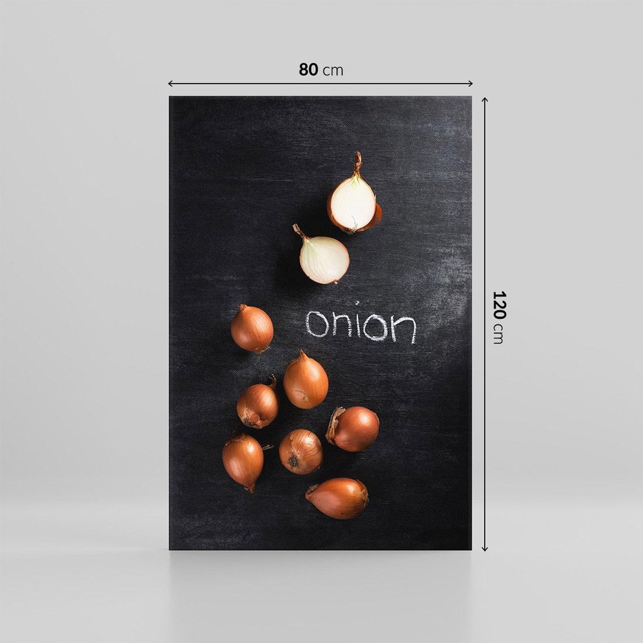 Obraz na płótnie 80x120 - Aromatyczne Inspiracje - cebula, kuchnia