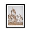 Plakat w ramie 40x50 - Boho Urok - trawy, pampas - rama czarna