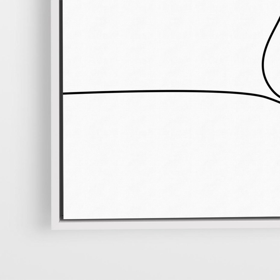 Obraz w ramie 80x80 - Linie Wewnętrznej Refleksji - line art, szkic - rama biała