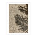 Plakat bez ramy 21x30 - Plażowa Idylla - palma, cień na piasku