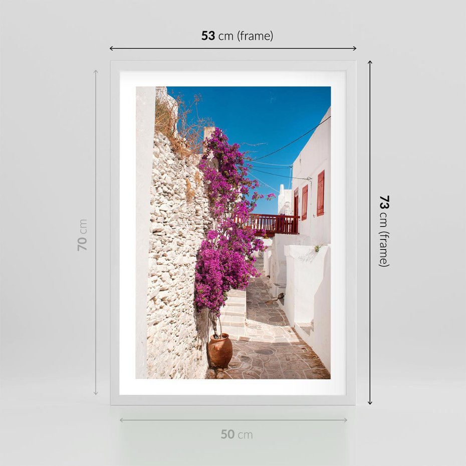 Plakat w ramie 50x70 - Chorwackie Wakacje - Chorwacja, wakacje - rama biała
