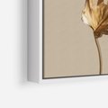 Obraz w ramie 80x80 - Piękno w Detalu - złoty, liść - rama biała