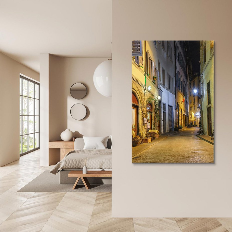 Obraz na płótnie 80x120 - Toskańska uliczka: włoski urok - Włochy, Toskania