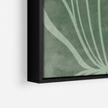 Obraz w ramie 50x70 - Zieleń Kształtująca Spokój - zielony plakat, roślinne inspiracje - rama czarna