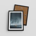 Plakat w ramie 30x40 - Skandynawski pejzaż - skadynawski, pejzaż - rama czarna