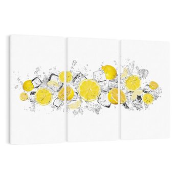 Obraz na płótnie 120x80 - Odkryj świeżość - lód, cytryny