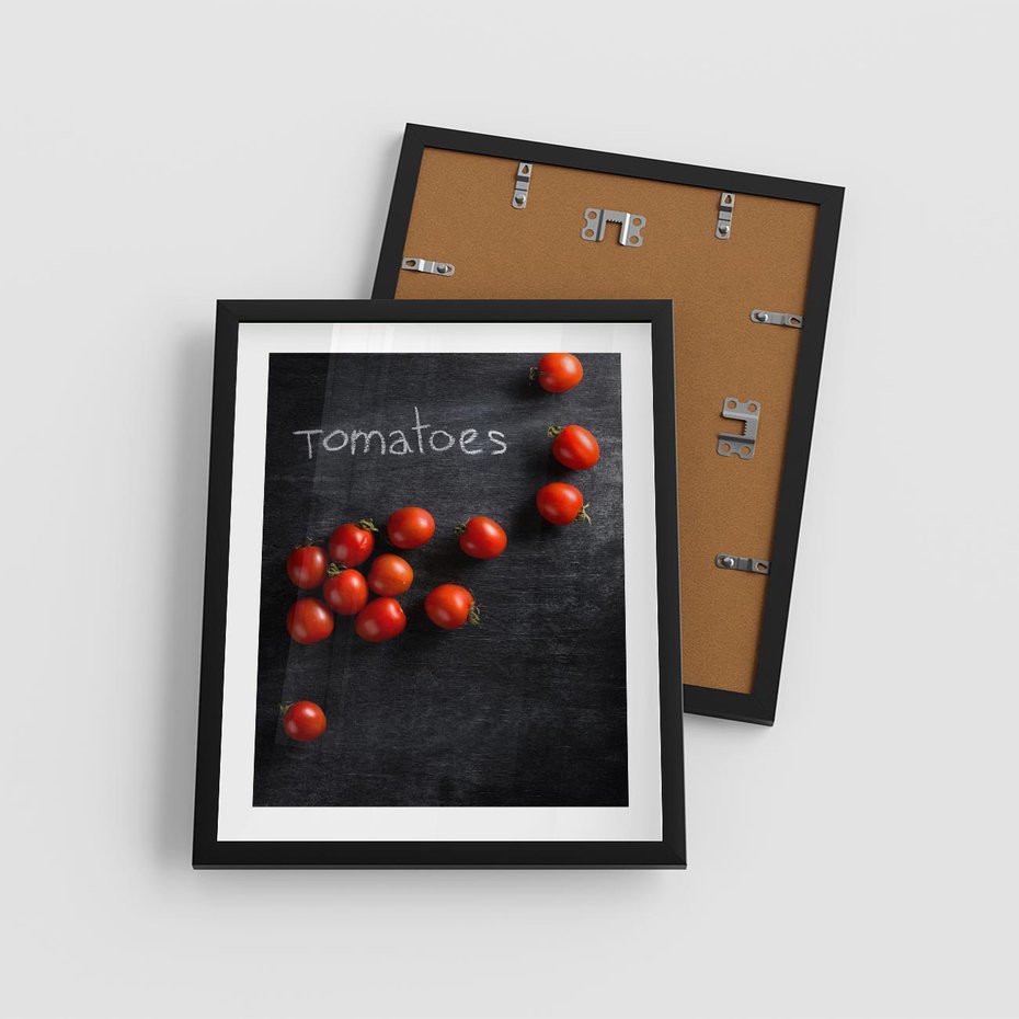 Plakat w ramie 40x50 - Świeżość Smaku - pomidory, kuchnia - rama czarna