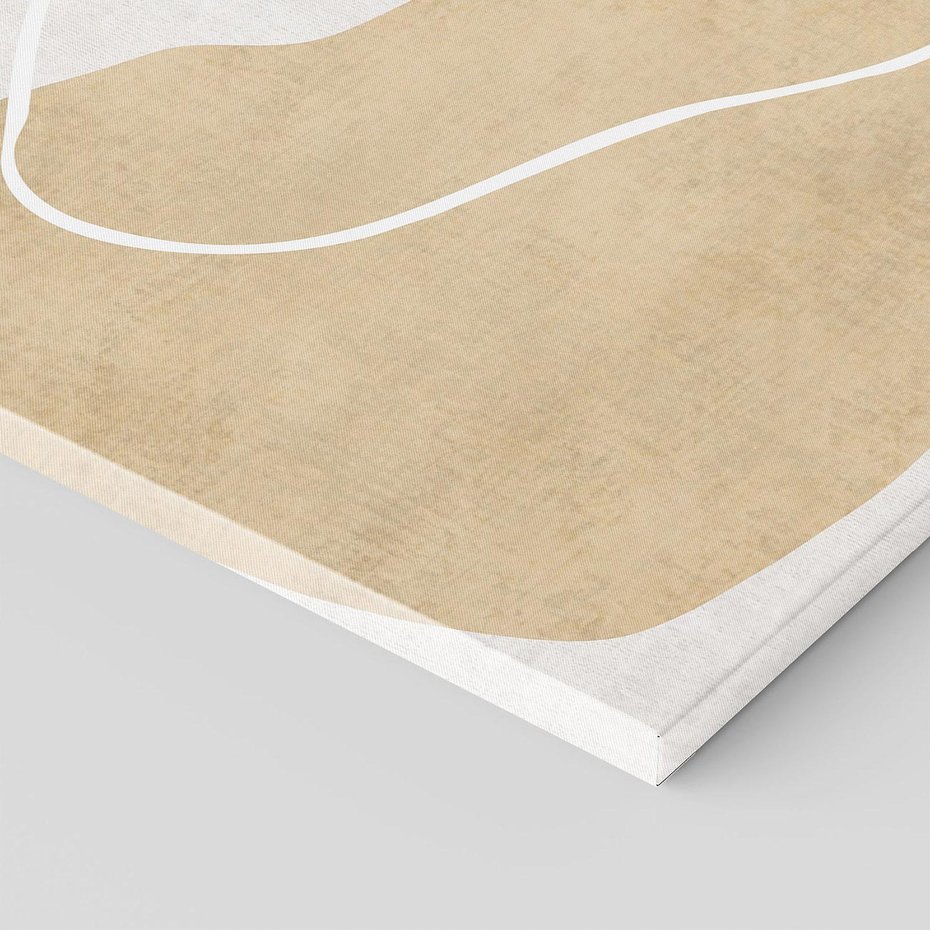 Obraz na płótnie 100x70 - Beżowa Harmonia - abstrakcyjne, nieregularne plamy