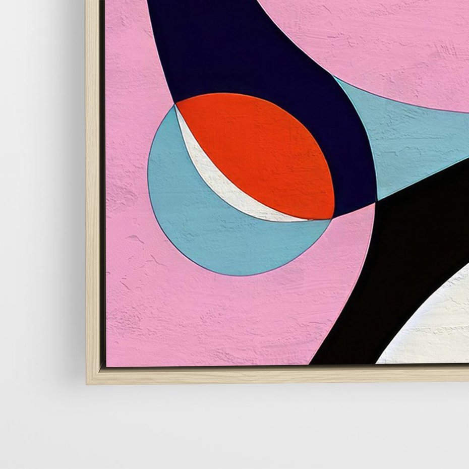 Obraz w ramie 100x70 - Kolorowe Ulotności - abstrakcyjny obraz olejny, żywe kolory - rama drewno