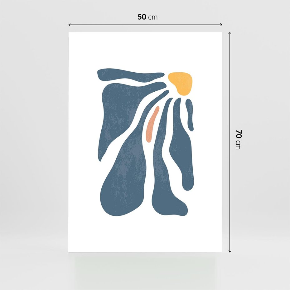 Plakat bez ramy 50x70 - Melodia Kolorowych Płatków - nowoczesna kwiatowa grafika, styl retro