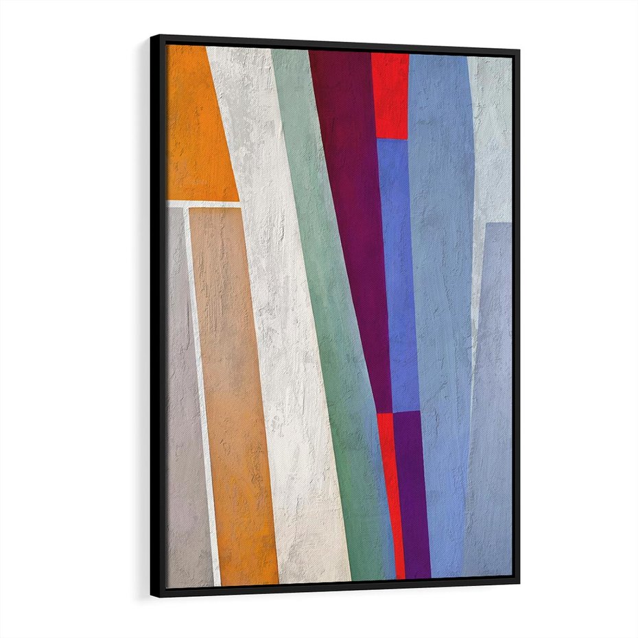 Obraz w ramie 50x70 - Księga Ukrytych Odbić - abstrakcyjne dziwne kształty, olejny obraz - rama czarna