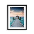 Plakat w ramie 30x40 - Morski Pomost - morze, pomost - rama czarna
