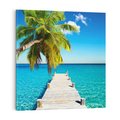 Obraz na płótnie 60x60 - Hawajskie Palmy - palma, morze