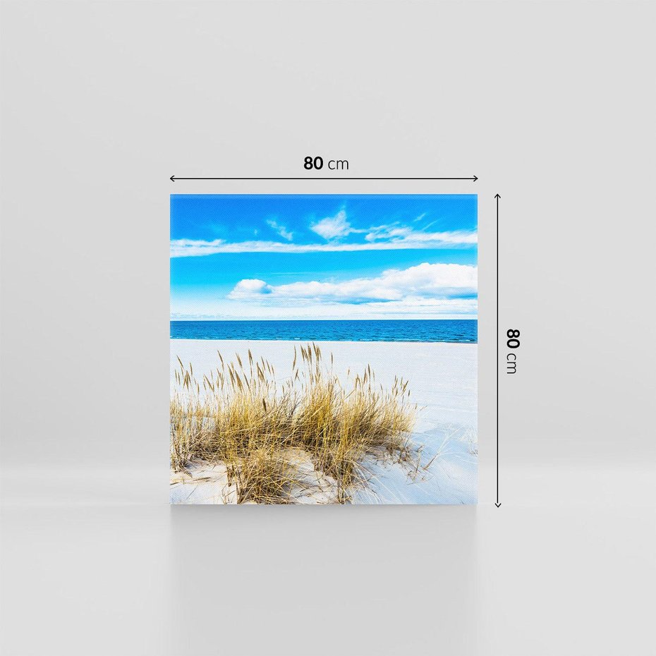 Obraz na płótnie 80x80 - Błogi Relaks - Łeba, bałtyk