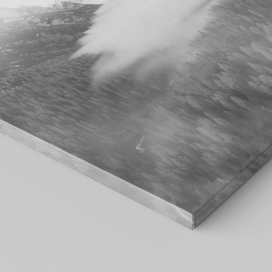 Obraz na płótnie 30x30 - Szare Góry - zamglony krajobraz, las