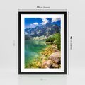 Plakat w ramie 30x40 - Mistyczne Połączenie - jezioro, góry - rama czarna