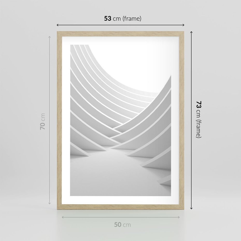 Plakat w ramie 50x70 - Nowoczesna Ekspresja - abstrakcja, 3D - rama drewno