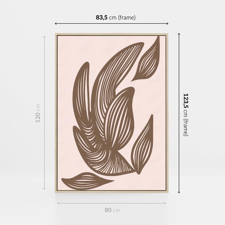 Obraz w ramie 80x120 - Nowoczesne Harmonie - skandynawski styl, plakat - rama drewno