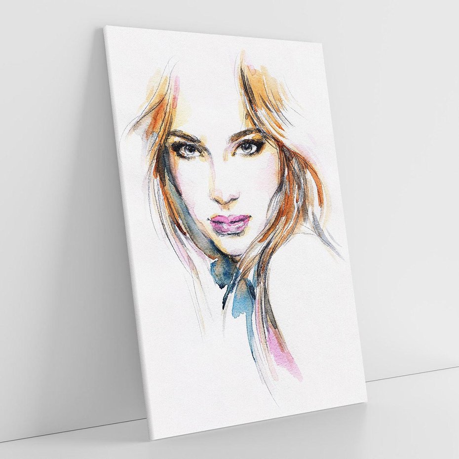 Obraz na płótnie 50x70 - Abstrakcyjny portret kobiecy - grafika, kobieta