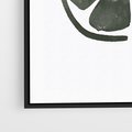 Obraz w ramie 70x100 - Cytrynowe Echo - minimalistyczny plakat, cytryna - rama czarna