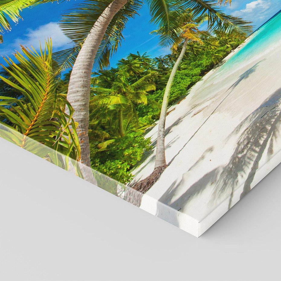 Obraz na płótnie 120x80 - Raj na Malediwach: Plaża, Morze i Palmy - Malediwy, plaża