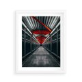Plakat w ramie 40x50 - Nieskończoność Przestrzeni - korytarz, perspektywa - rama biała