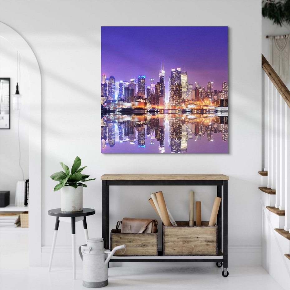 Obraz na płótnie 40x40 - Dynamiczne miasto - Nowy Jork - USA, miasto