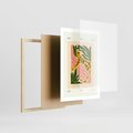 Plakat w ramie 50x70 - Rozkwitające Odbicia - nowoczesny plakat, gepard - rama drewno