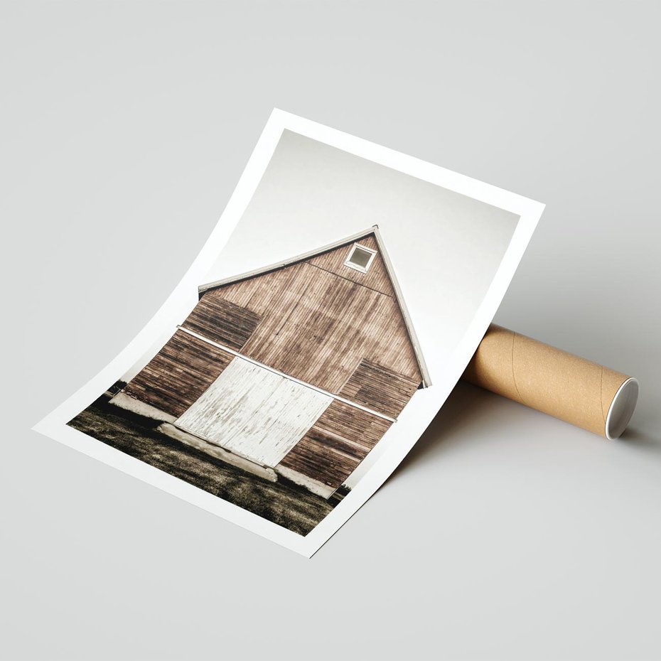 Plakat bez ramy 30x40 - Rustykalny Drewniany Domek - domek, drewniany dom