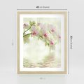 Plakat w ramie 40x50 - Orchidea w Spa - orchidea, kwiaty - rama drewno