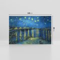 Obraz na płótnie 120x80 - "Starry Night Over the Rhone" (1888) Vincent van Gogh - Reprodukcja - reprodukcja, obraz na płótnie